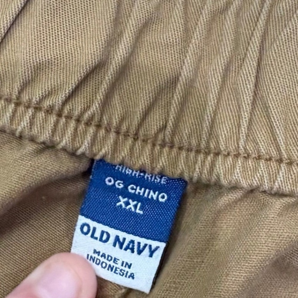 Old Navy Mens OG Chino Shorts High Rise Casual Cotton Stretch Brown Size XXL - Picture 3 of 4